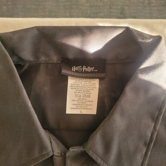 Harry Potter Sirius Black Azkaban Prison Shirt – Men's Large Cosplay Button-Up - Picture 13 of 14